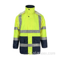 Classe 3 HIVIS CoverAll Respirável PU revestido de PU Cabo de chuva